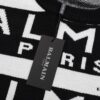 Balmain BALMAIN Letter Logo Striped Knit Sweater Woolen Pullover
