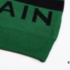 Balmain Letter Logo Striped Knit Sweater Woolen Pullover