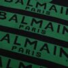 Balmain Letter Logo Striped Knit Sweater Woolen Pullover