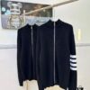 6931a4f7ccd8ab3d7af994b4 Thom Brown Three-Stripe Knit Cardigan Jacket