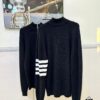 6931a4f7ccd8ab3d7af994b5 Thom Brown Three-Stripe Knit Cardigan Jacket