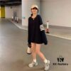 6931a4f7ccd8ab3d7af994bd Thom Browne Classic TB Four-Stripe Round Neck Knit Casual Sweater Top