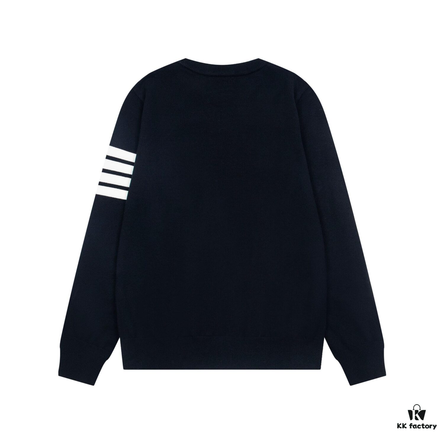6931a4f7ccd8ab3d7af994c1 Thom Browne Classic TB Four-Stripe Crew Neck Knit Casual Sweater Top