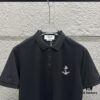 TB*Tom* Short Sleeve Polo 2025 Spring Summer New Arrival Minimalist Letter Embroidery Beaded Fabric Unisex Short Sleeve Polo Collar