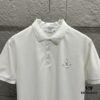 TB*Tom* Short Sleeve Polo 2025 Spring Summer New Arrival Minimalist Letter Embroidery Beaded Fabric Unisex Short Sleeve Polo Collar
