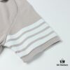 6931a4fcccd8ab3d7af9950c Thom Browne TB Rippled Four-Bar Leather-Look Short Sleeve Polo Shirt