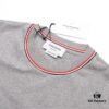 6931a4ffccd8ab3d7af99544 THOM BROWNE TB Red Stripe Woven Crew Neck Short Sleeve T-Shirt