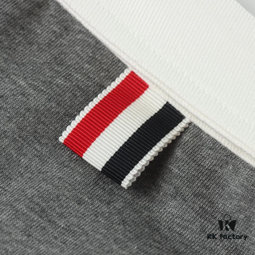 6931a500ccd8ab3d7af99564 THOM BROWNE TB 24 Pre-Spring Collection Color-Blocked Collar Short-Sleeve Polo Shirt