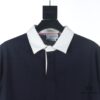 THOM BROWNE TB 24 Pre-Spring Collection Color-Block Collar Short-Sleeve Polo Shirt, Royal Blue