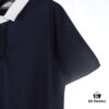 THOM BROWNE TB 24 Pre-Spring Collection Color-Block Collar Short-Sleeve Polo Shirt, Royal Blue