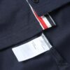 6931a503ccd8ab3d7af99597 Thom Browne TB Striped Sleeve Woven Short-Sleeve Polo Shirt in Navy Blue