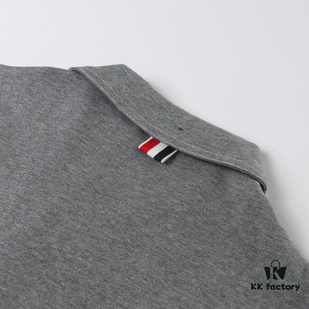 6931a504ccd8ab3d7af995a3 Thom Browne TB 25 New Arrival Color-Contrast Stitch Short-Sleeve Polo Shirt