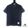 6931a504ccd8ab3d7af995ad Thom Browne TB 25 New Arrival Short-Sleeve Polo Shirt with Color-Contrast Topstitching