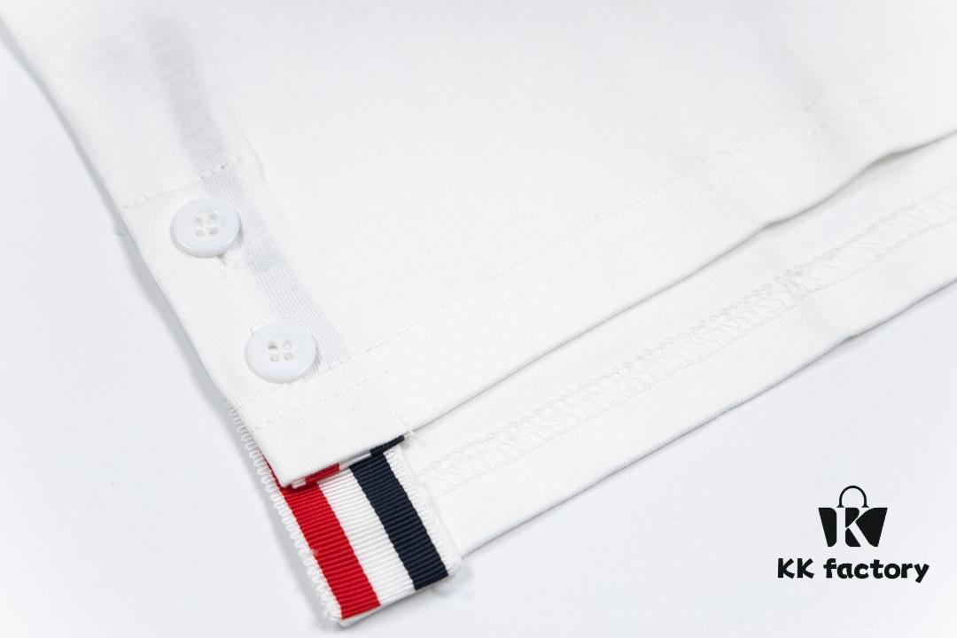 6931a511ccd8ab3d7af995d5 THOM BROWNE 24SS TB Dog Embroidered Short Sleeve T-Shirt Inspired by 1980s Retro Style