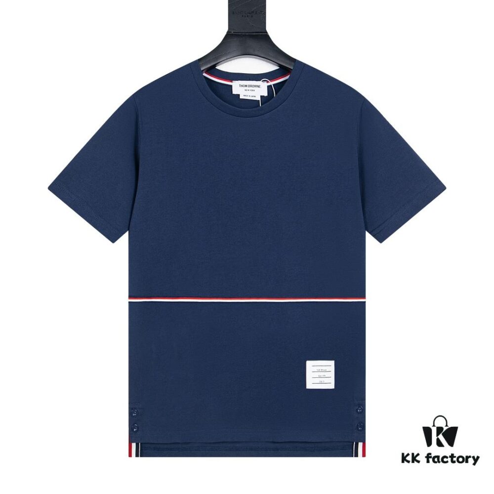 6931a511ccd8ab3d7af995e0 THOM BROWNE 24SS TB Solid Color Webbing Short Sleeve