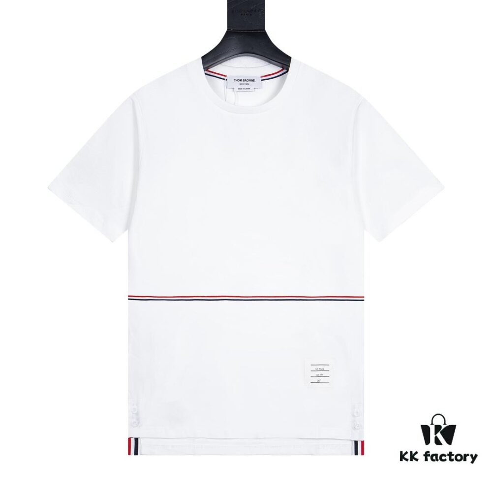 6931a512ccd8ab3d7af995ee THOM BROWNE 24SS TB Solid Color Webbing Short Sleeve
