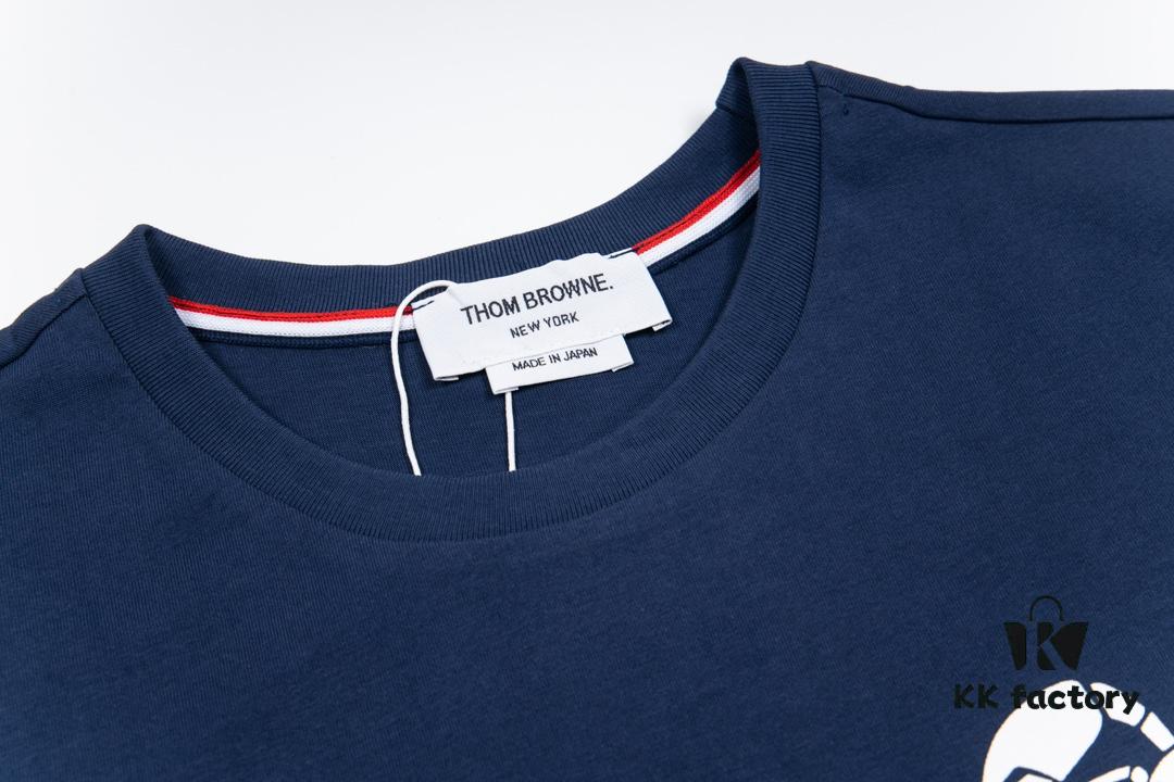 6931a515ccd8ab3d7af99625 Thom Browne Lobster Print Short Sleeve T-Shirt Summer 2023 New Arrival