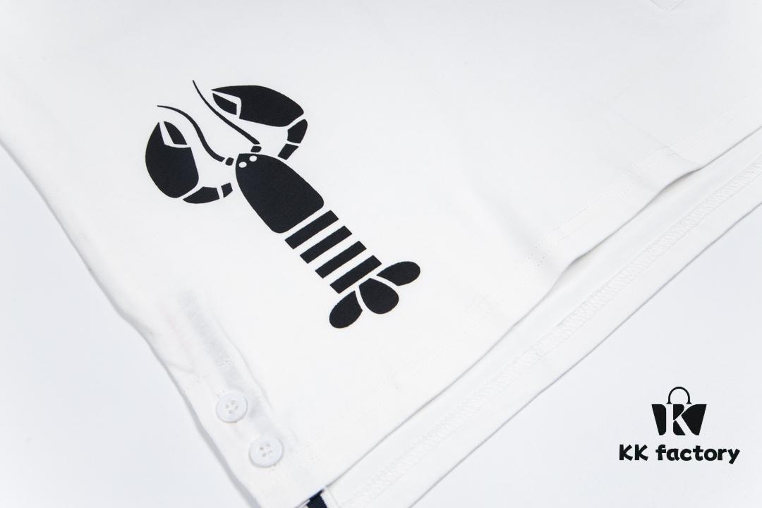 6931a516ccd8ab3d7af9963a Thom Browne Lobster Print Short Sleeve T-Shirt Summer 2023 New Arrival