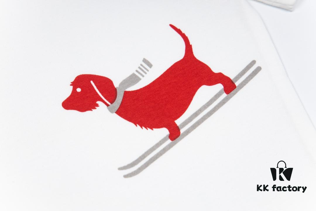 6931a516ccd8ab3d7af9963e THOM BROWNE 24SS TB Ski Dog Short Sleeve T-Shirt Inspired by 1980s Retro Style