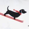 6931a517ccd8ab3d7af99641 THOM BROWNE 24SS TB Ski Dog Short Sleeve T-Shirt Inspired by 1980s Retro Style