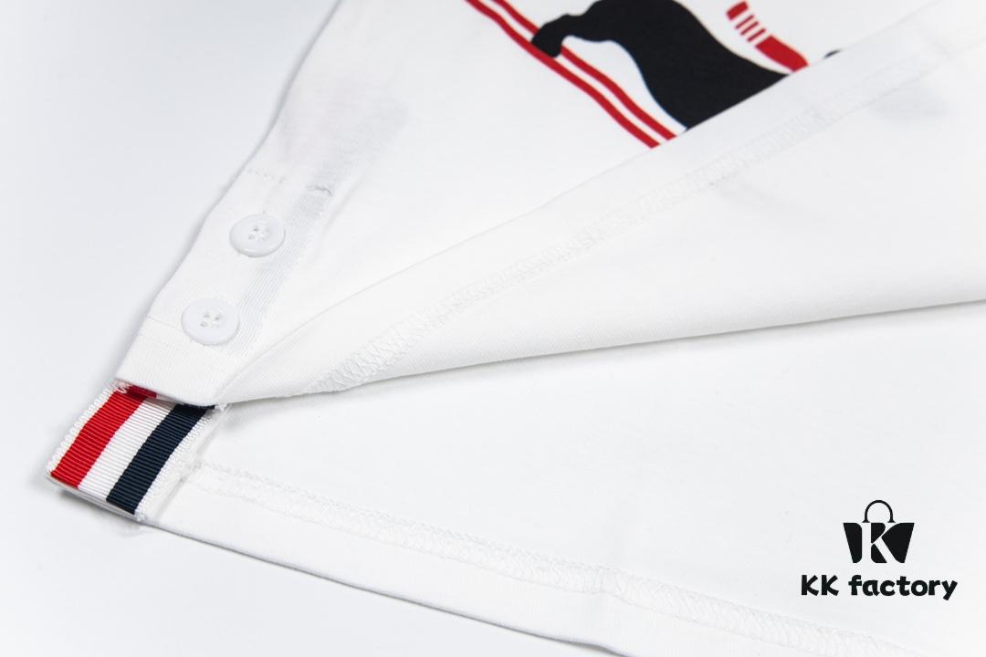 6931a517ccd8ab3d7af99643 THOM BROWNE 24SS TB Ski Dog Short Sleeve T-Shirt Inspired by 1980s Retro Style