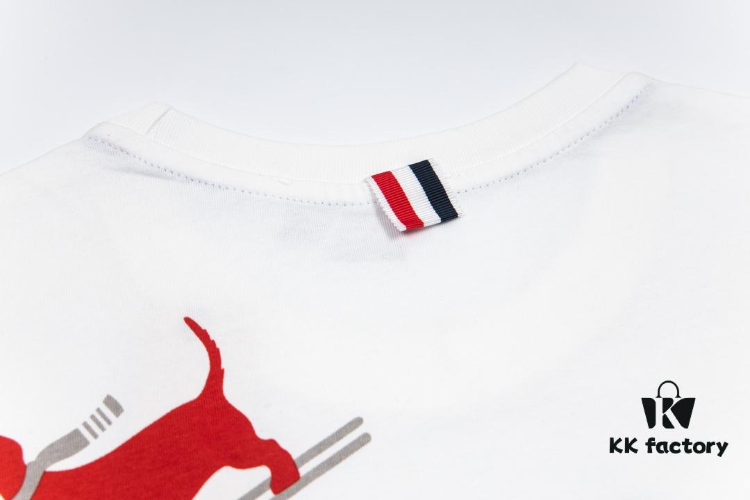 6931a517ccd8ab3d7af99644 THOM BROWNE 24SS TB Ski Dog Short Sleeve T-Shirt Inspired by 1980s Retro Style