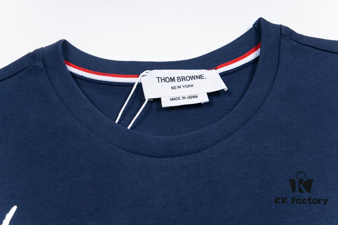 THOM BROWNE 24SS TB Skiing Puppy Short Sleeve T-Shirt Inspired by 1980s Retro Style