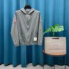 6931a519ccd8ab3d7af99663 Thom Browne Inspired Lightweight UV Protection Hoodie - Classic Stripe Trim Breathable Skin-Fit Jacket for Summer