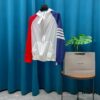 6931a519ccd8ab3d7af99669 THOM BROWNE ➡️ Tom Brown Sun Protection Jacket, Summer Classic Color-Blocked Four-Stripe Lightweight Breathable Hooded Skin Coat