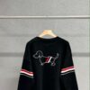 6931a51accd8ab3d7af99682 Thom Browne TB Striped Puppy Cardigan Sweater, British Style New Arrival, Wool Blend Preppy Knitwear