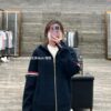 6931a51bccd8ab3d7af9968b THOM BROWNE Fall 2024 New Arrival Tricolor Sleeve Stripe Colorblock Zipper Knit Hooded Jacket, Classic TB Logo Zip-Up Cardigan, Rich and Textured Overall Color, Wool Blend Fabric with Soft Comfort, Contrasting Stripes Add Design Flair – Stylish, Unique, and Versatile Hooded Zip-Up Outerwear