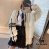 6931a51cccd8ab3d7af9969b Thom Browne Color-Blocked V-Neck Classic Pocket Logo Mid-Length Knit Cardigan