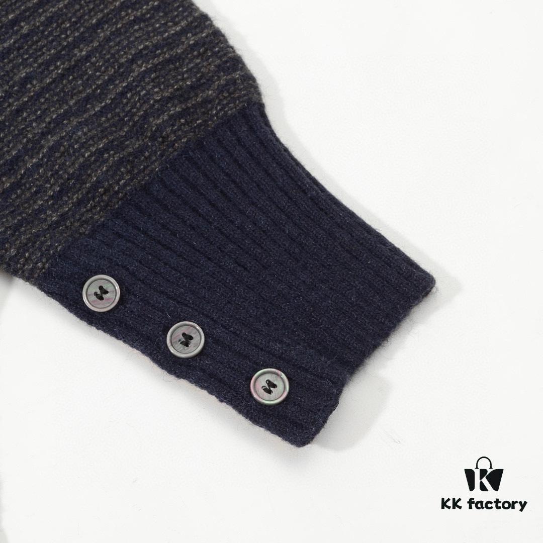 6931a51dccd8ab3d7af996b1 THOM BROWNE TB 24SS Snowflake Chunky-Knit Navy Blue Four-Stripes Crewneck Sweater for Couples