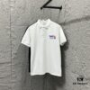 6931a51fccd8ab3d7af996d8 TB*Tom* Short Sleeve Polo 2025 Spring Summer New Arrival Minimalist Red White Blue Scarf Dog Embroidery Beaded Fabric Unisex Short Sleeve Polo Collar