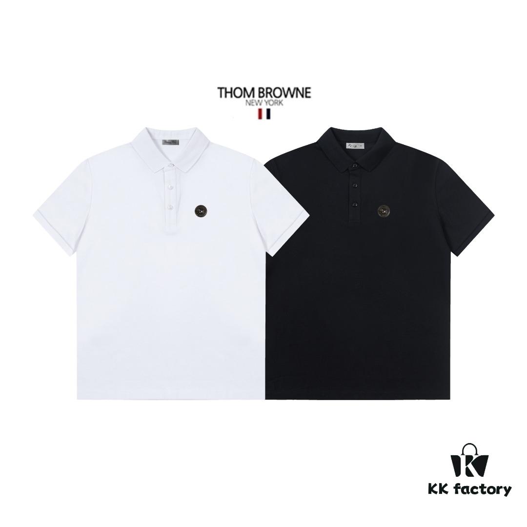 6931a520ccd8ab3d7af996ee TB Tommy Brown Classic Logo Elegant Polo Shirt, Upgraded Retro Style Inspired by the 80s