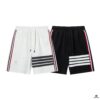 6931a521ccd8ab3d7af996fb 2025 TB New Arrival Knitted Shorts, Custom Fabric, Classic Three-Color Stripe Design, Streamlined and Structured Fit, Straight Striped Paneling, Premium Custom Drawstring Hardware, Smooth, Comfortable and Breathable Wear, Textured and Shapely Silhouette, Stylish Casual Wear