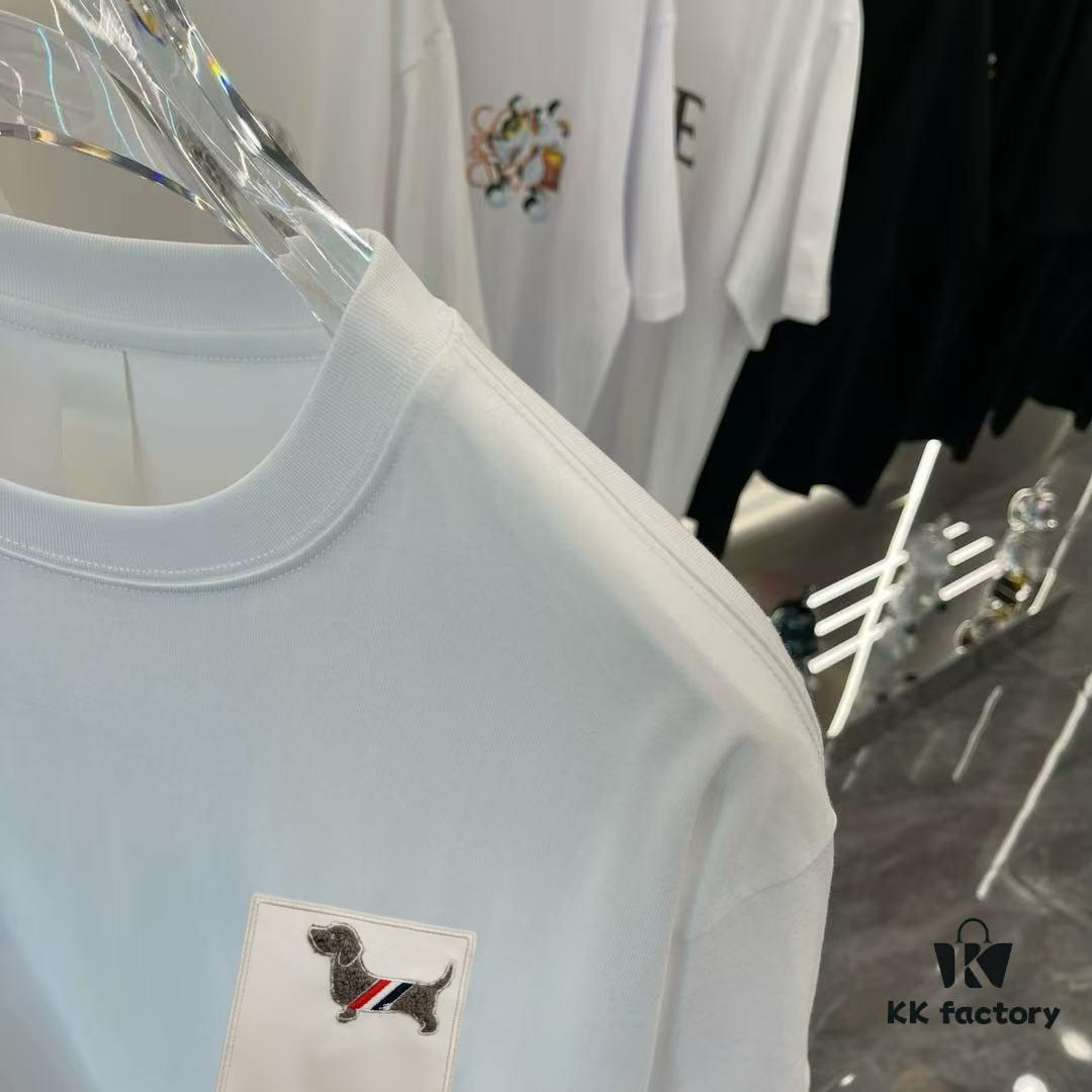 2025 Spring New Short Sleeve T-Shirt with Hand-Customized Logo on Chest