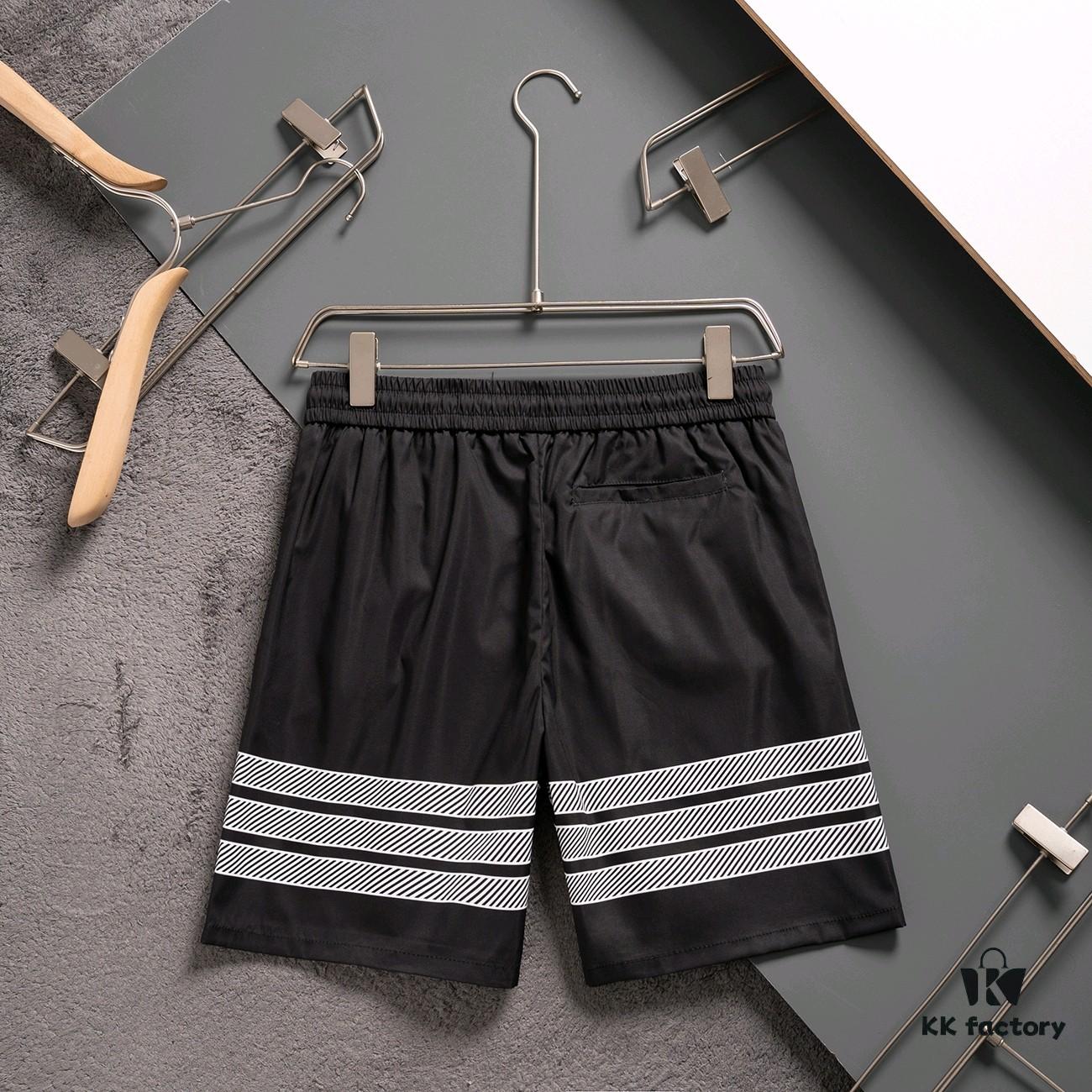 6931a524ccd8ab3d7af99725 THOM BROWNE 2025 Spring and Summer New Arrival High-Quality Casual Quick-Dry Woven Pants, 3D Digital Printed Beach Shorts