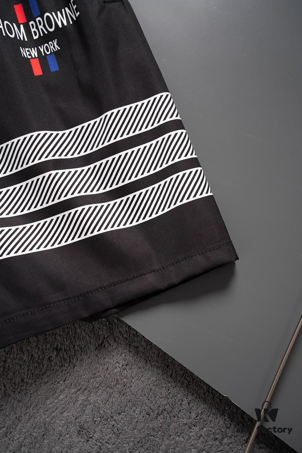 6931a524ccd8ab3d7af99729 THOM BROWNE 2025 Spring and Summer New Arrival High-Quality Casual Quick-Dry Woven Pants, 3D Digital Printed Beach Shorts