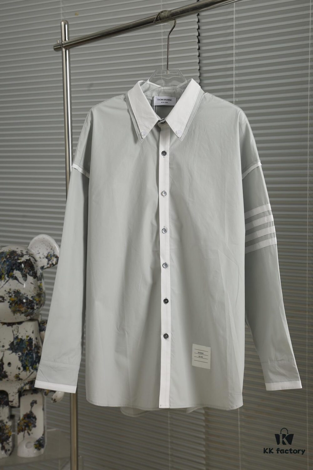 6931a524ccd8ab3d7af9972c Designer TB25 Spring Summer New Arrival Shirt, 50s Poplin Cotton, Two-Tone Collar with Double Layer Design, Custom 12 Pairs Shell Buttons, Unisex Sizing S M L XL