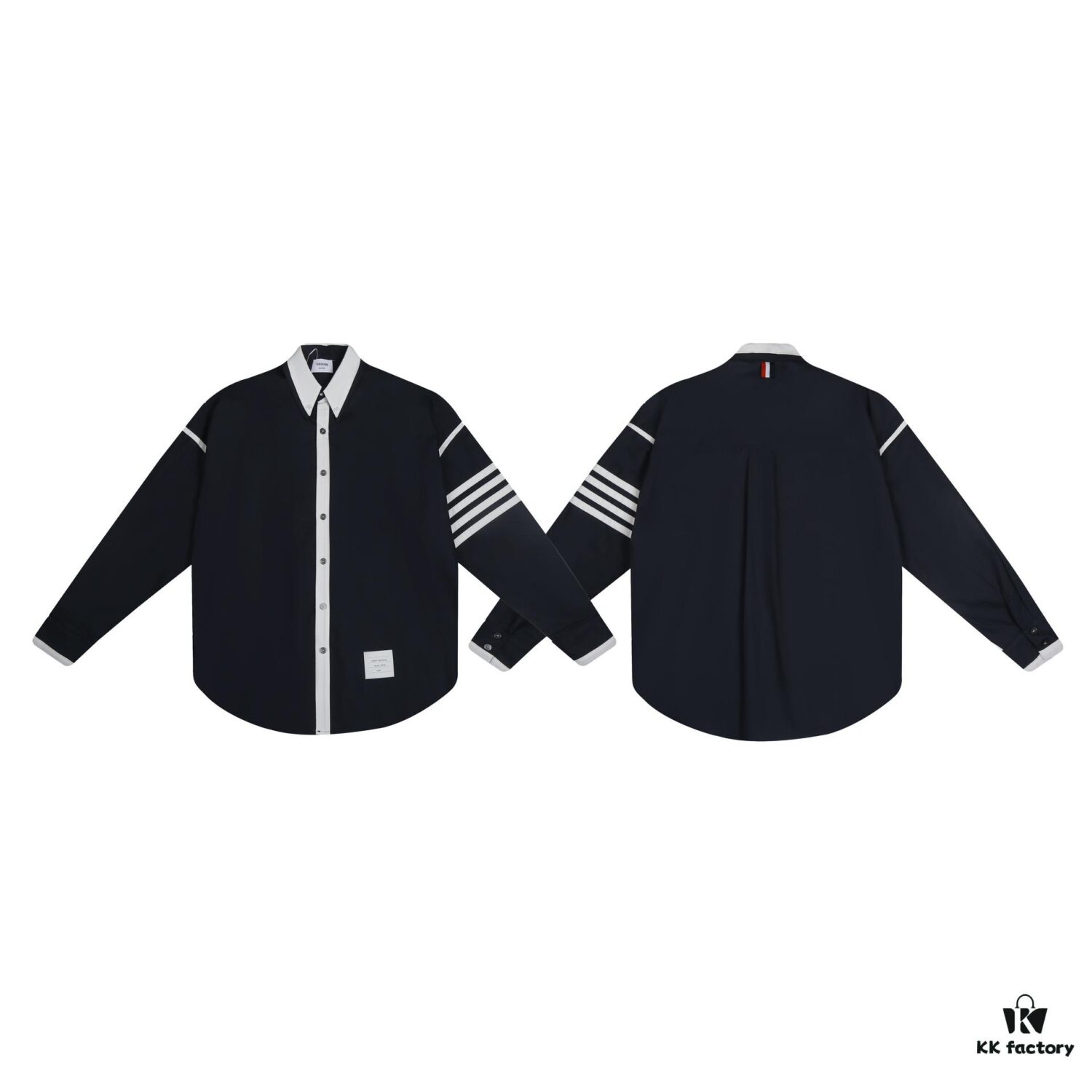 6931a525ccd8ab3d7af99738 Designer TB25 Spring Summer New Arrivals Shirt, 50s Poplin Cotton Wear, Double Layer Contrast Collar, 12 Pairs Custom Shell Buttons, Sizes S M L XL Unisex
