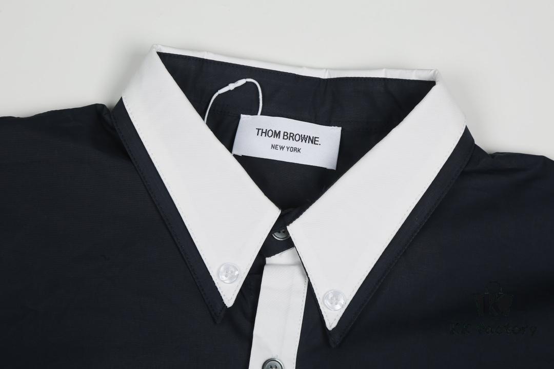 6931a525ccd8ab3d7af9973c Designer TB25 Spring Summer New Arrivals Shirt, 50s Poplin Cotton Wear, Double Layer Contrast Collar, 12 Pairs Custom Shell Buttons, Sizes S M L XL Unisex