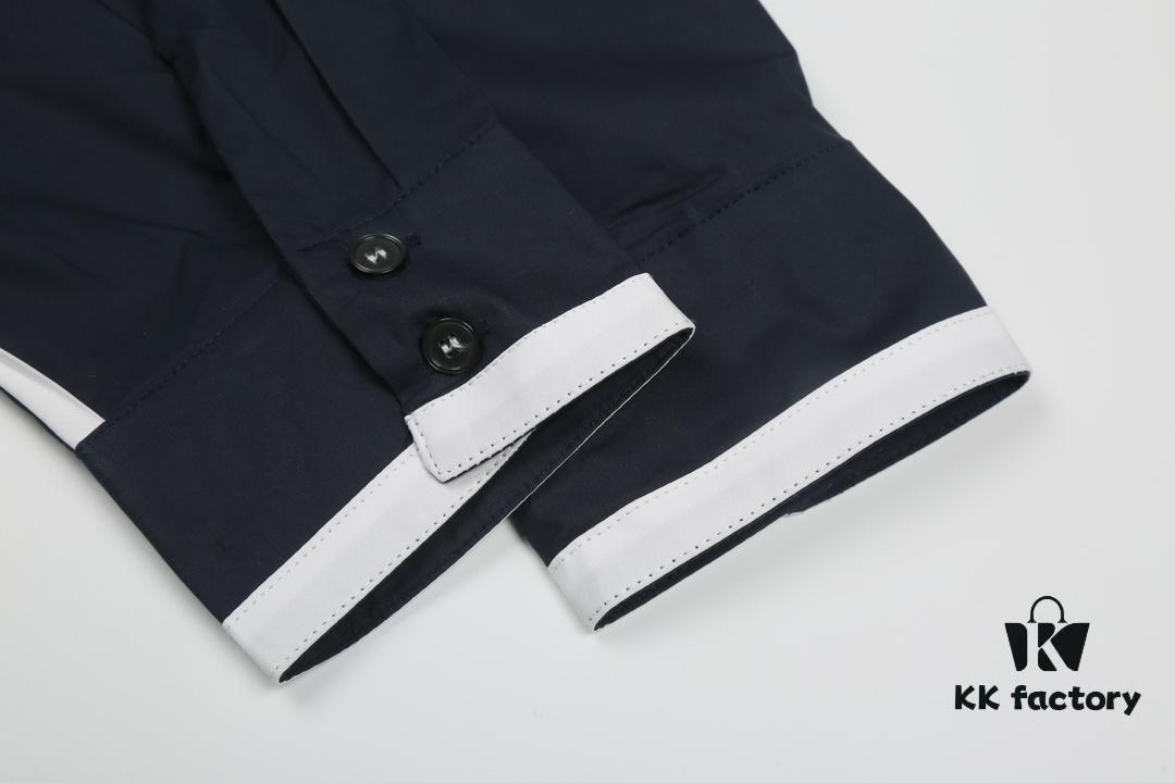 6931a525ccd8ab3d7af9973e Designer TB25 Spring Summer New Arrivals Shirt, 50s Poplin Cotton Wear, Double Layer Contrast Collar, 12 Pairs Custom Shell Buttons, Sizes S M L XL Unisex