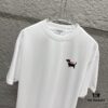 6931a526ccd8ab3d7af99755 TB*Tommy* 2025 Spring and Summer New Arrival Classic Scarf Dog Embroidery Short Sleeve T-Shirt Custom Double Gauze Plain Weave Pure Cotton 300 Fabric Unisex