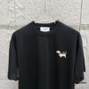6931a527ccd8ab3d7af9975c TB*Tommy* 2025 Spring/Summer New Arrival Classic Scarf Dog Embroidery Short Sleeve T-Shirt Custom Double Gauze Plain Weave 100% Cotton 300 Fabric Unisex