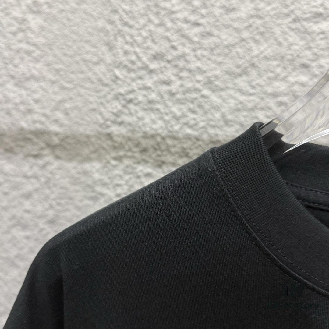 6931a527ccd8ab3d7af99763 TB*Tommy* 2025 Spring/Summer New Arrival Classic Scarf Dog Embroidery Short Sleeve T-Shirt Custom Double Gauze Plain Weave 100% Cotton 300 Fabric Unisex