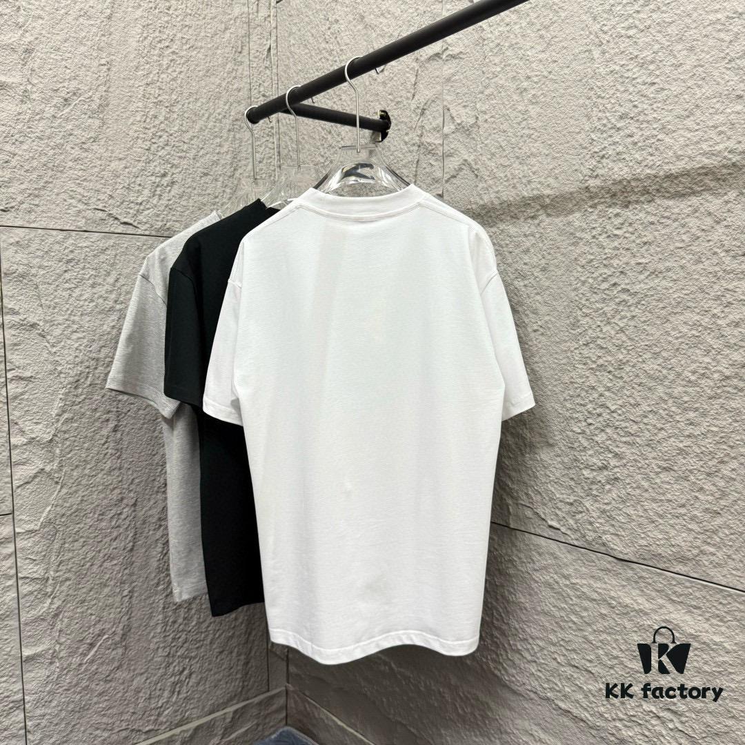 6931a527ccd8ab3d7af9976a TB*Tommy* 2025 Spring Summer New Arrival Classic Rose Embroidery Short Sleeve T-Shirt Custom Double Gauze Plain Weave 100% Cotton 300 Fabric Unisex