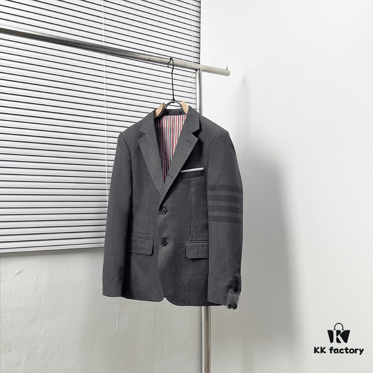 Thom Browne Classic Four-Stripe Grey Suit