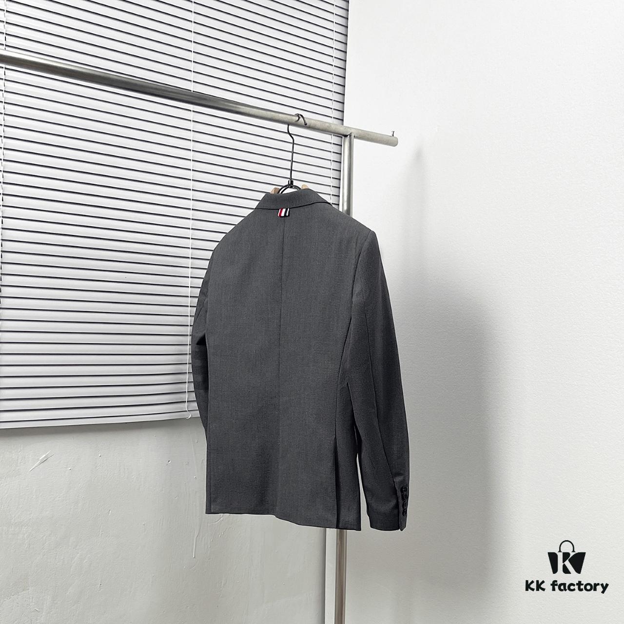 Thom Browne Classic Four-Stripe Grey Suit