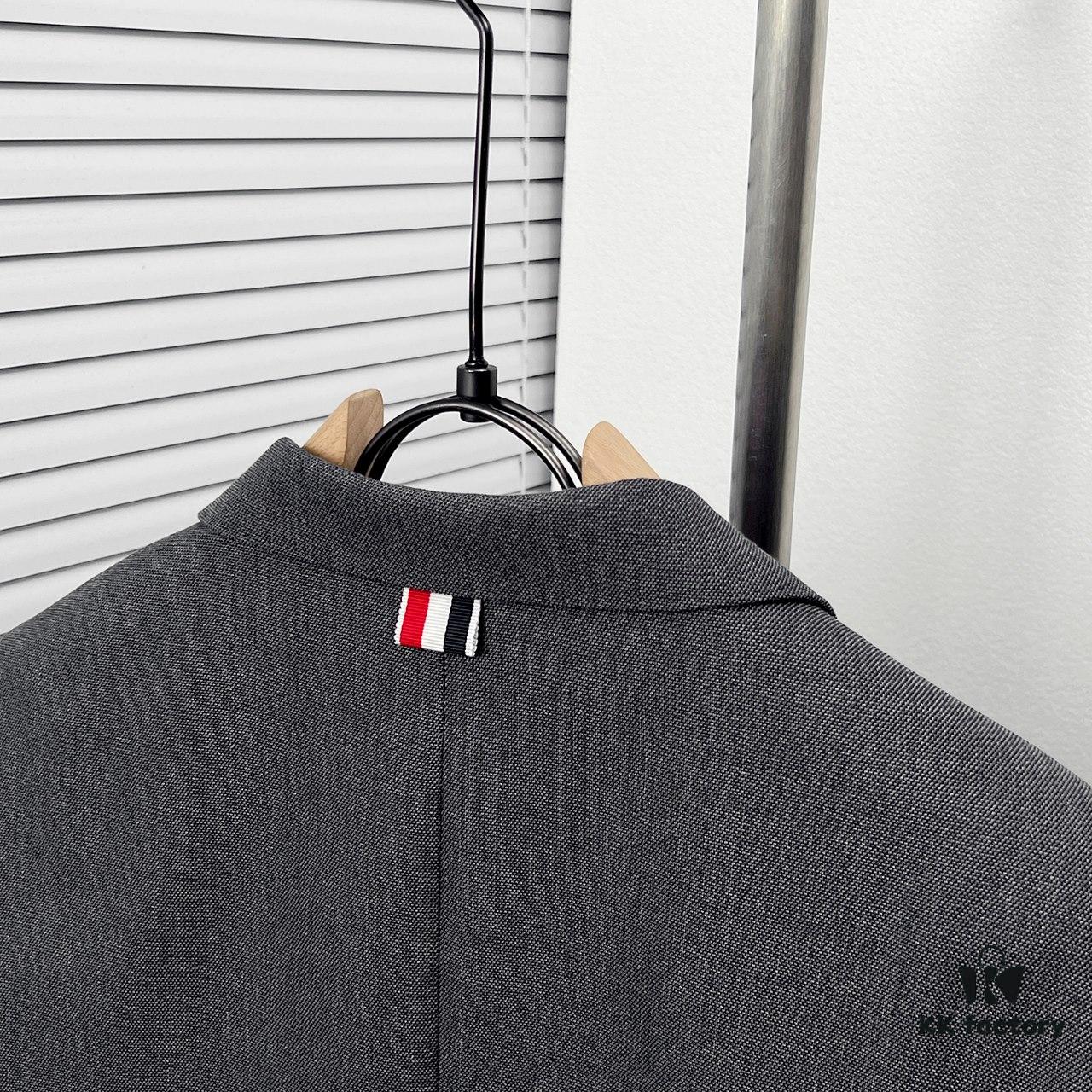 Thom Browne Classic Four-Stripe Grey Suit